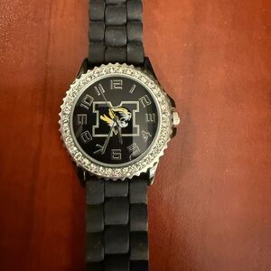 Black Watch with Rhinestone Bezel